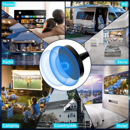 AI-Powered Indoor TV Antenna Ultra Long Range - 2026 Upgraded Smart Signal Booster, 4K 1080p VHF UHF Tuner, Compatible with Smart TV & Legacy TVs, Home Theater & Smartbox, Free Local Channels