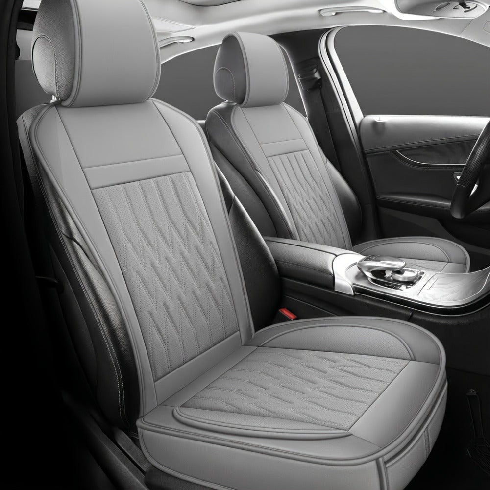 Car Seat Covers Front Pair with Full-Surround High-Back Design and Fifteen Color or Pattern Options