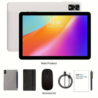 Android Tablet PRITOM 10.1-Inch with Android 14, A523 Octa-Core CPU and 32GB Internal Storage