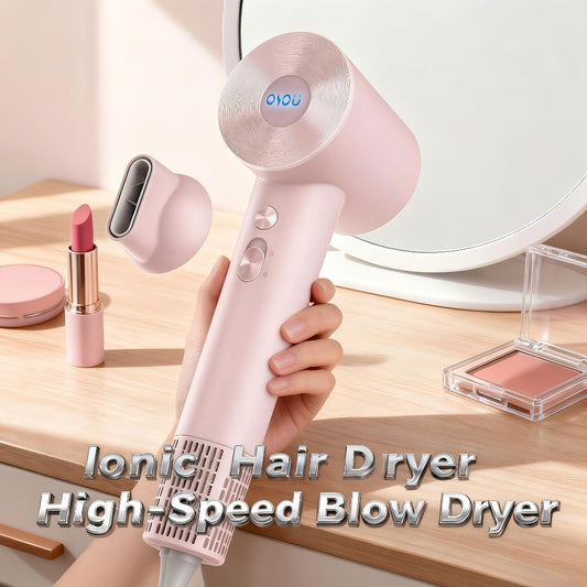 Ionic Hair Dryer 110,000 RPM Brushless Motor with 500 Million Negative Ions — Ultra-Lightweight Quiet Blow Dryer for Women, Smart Temperature Control, Multiple Colors, Travel & Home Use
