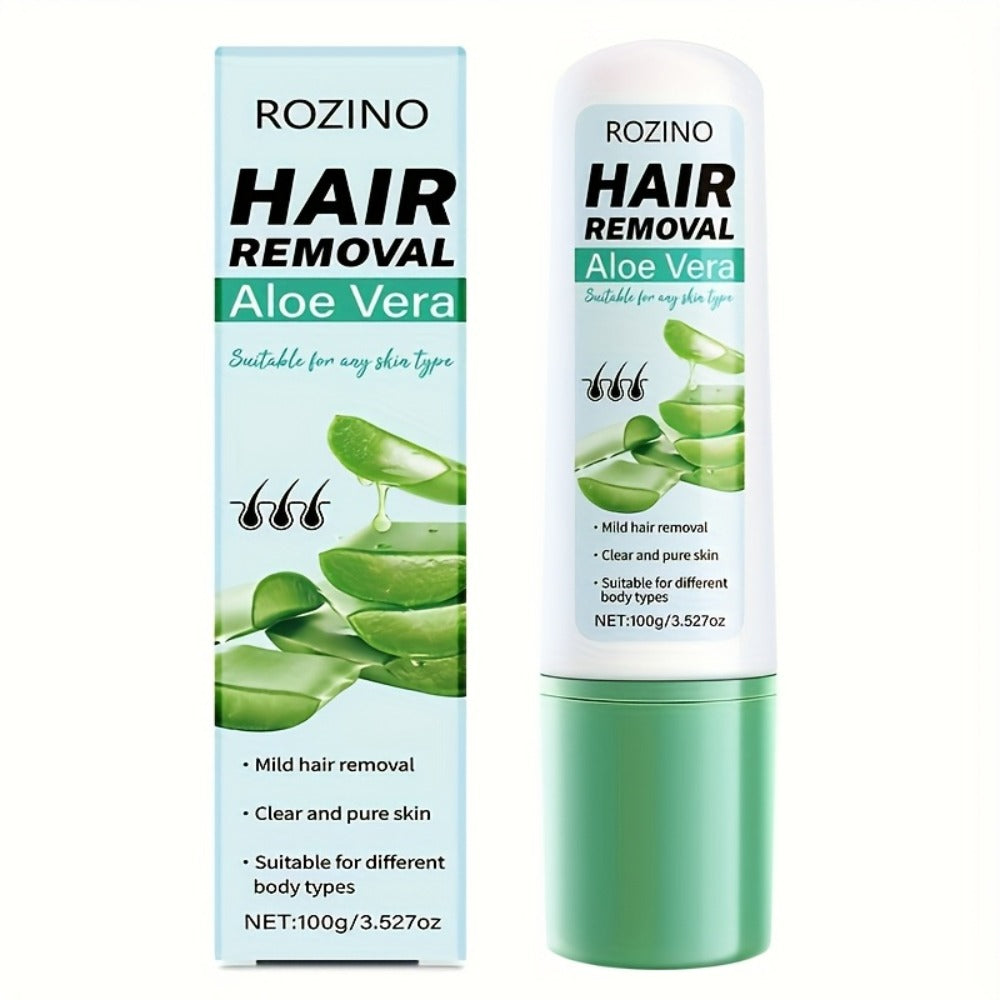 Hair Removal Cream ROZINO 100g Aloe Vera and Squalane Tube with Carton for External Body Grooming