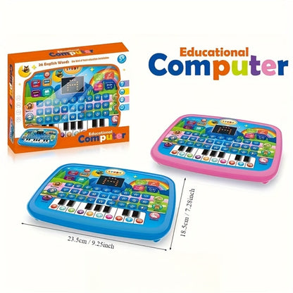 Educational Learning Tablet for Kids Ages 3-6 — Multifunctional Alphabet Numbers Music Animal Sounds & Piano Toy, Interactive Electronic Learning Machine for Toddlers Boys Girls, Birthday Christmas Gift