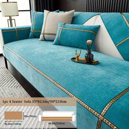 Sofa Cover 350 GSM Chenille Knit Panels for Single Seat, Armrest and 2, 3 or 4-Seater Sofa Sections
