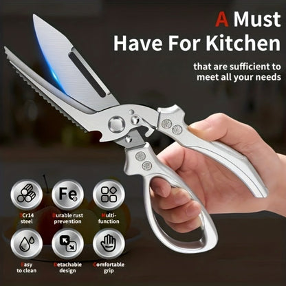 Kitchen Scissors Stainless Steel for Home Cooking, Dining and Outdoor Meals, with the Listed Configuration