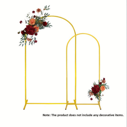 Metal Wedding Arch Backdrop Set 2pcs 7.2FT & 6FT - Heavy Duty Balloon Flower Arch Frame for Weddings Birthdays Eid Ramadan Indoor Outdoor Party Decor