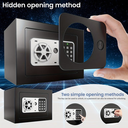 Fingerprint Safe Box with Password and Key Lock 0.3 0.8 1.13 1.71 Cu Ft Home Security Safe for Money Documents Passports Jewelry Bedroom Office Bedside Electronic Combination Lock Steel Safe