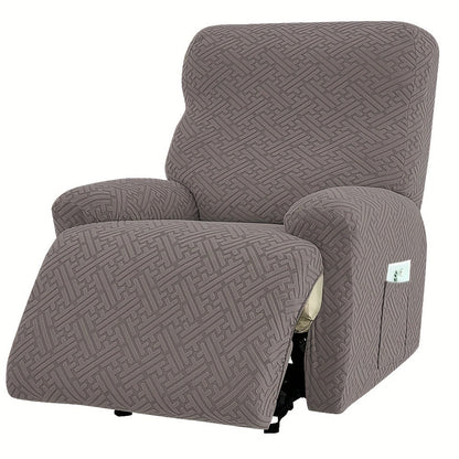 Stretch Recliner Slipcover with Pocket | All-Season 95% Polyester Spandex, All-in-One Recliner Chair Cover, Removable Washable Soft, Living Room Home Decor, 9 Colors
