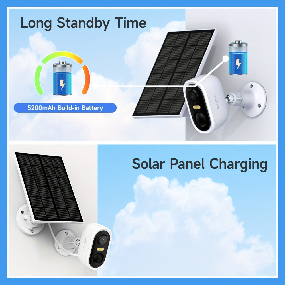 3MP Battery Outdoor Security Camera with Optional Solar Panel and Two- or Four-Camera 64GB Card Kits