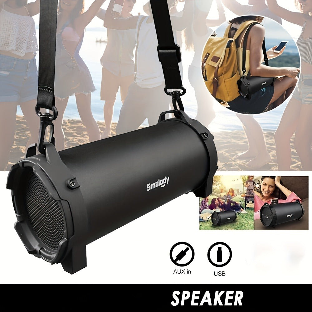 Rechargeable Wireless Boombox Speaker with 3.5mm AUX Input & USB Port – Loud Stereo Sound, 2000mAh Battery, 5H Playtime, Outdoor Indoor Party Home Speaker System