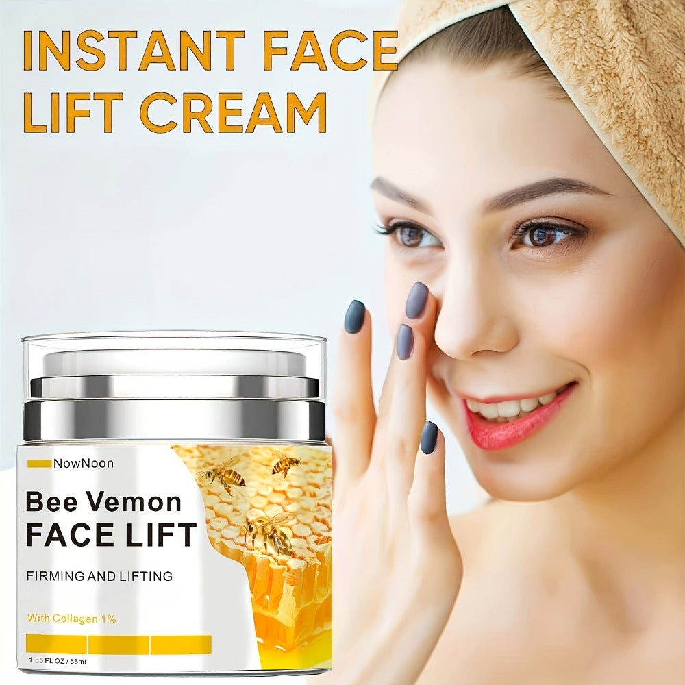 Face Cream Bee Venom 50g Formula with Hyaluronic Acid, Collagen and Vitamin E in Lightweight Texture