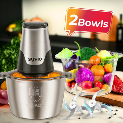 Mini Food Processor with Compact Motor Head, Two-Speed Top Control and Three Bowl-and-Blade Set Options