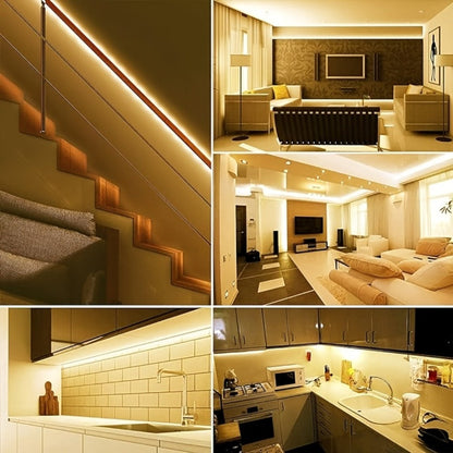 LED Strip Light 5m 2835 SMD with 600 LEDs, 12V Power, Inline Dimmer, White or Warm White and IP65 Label