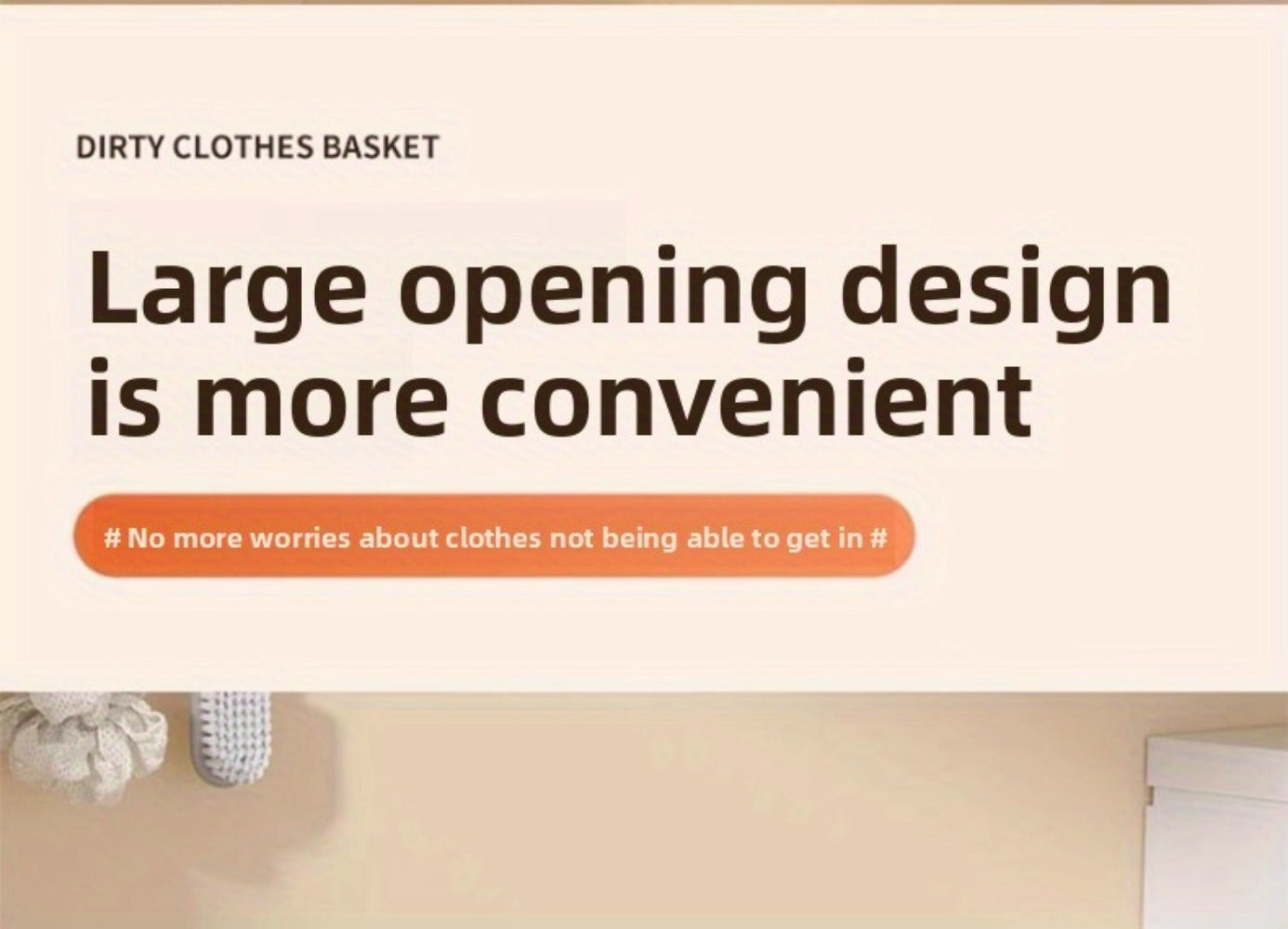 Large Gray Wall-Mounted Foldable Laundry Hamper with Lid for Bedrooms, Bathrooms and Living Rooms