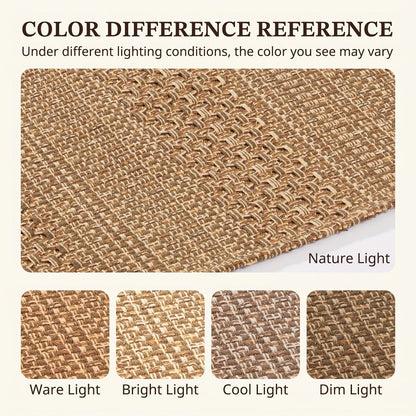 Washable Area Rug Non-Slip Rubber Backed Braided Woven Cotton Kitchen Mat Indoor Entryway Living Room Bedroom Floor Rug Multi-Size