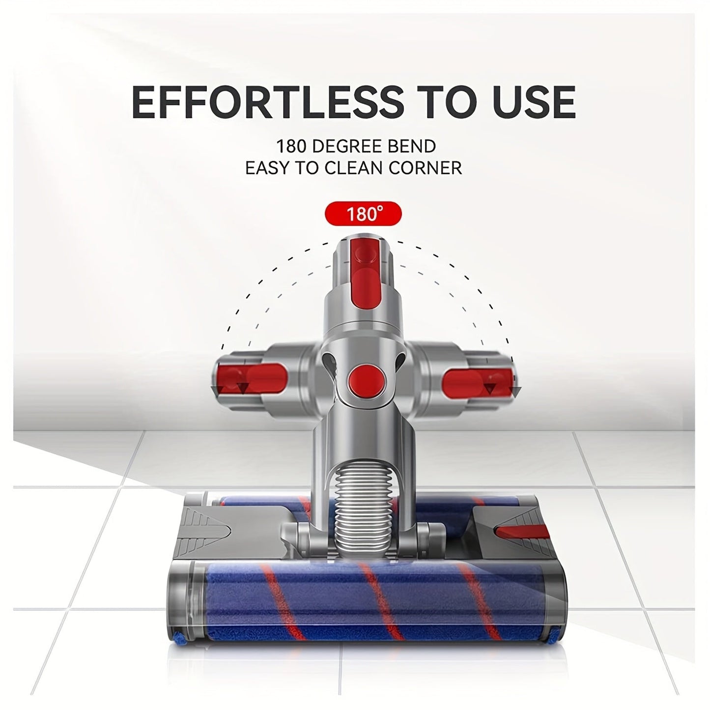 Dyson Replacement Brush Head Double Roller Compatible with V7 V8 V10 V11 V15 360° Swivel Hard Floor Vacuum Cleaner Attachment