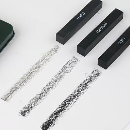 Sketching Pencil Set 27 Piece with Charcoal Pencils Charcoal Sticks Erasers Drawing Supplies for Artists Beginners Students Sketching Quick Sketching Art Kit Gift