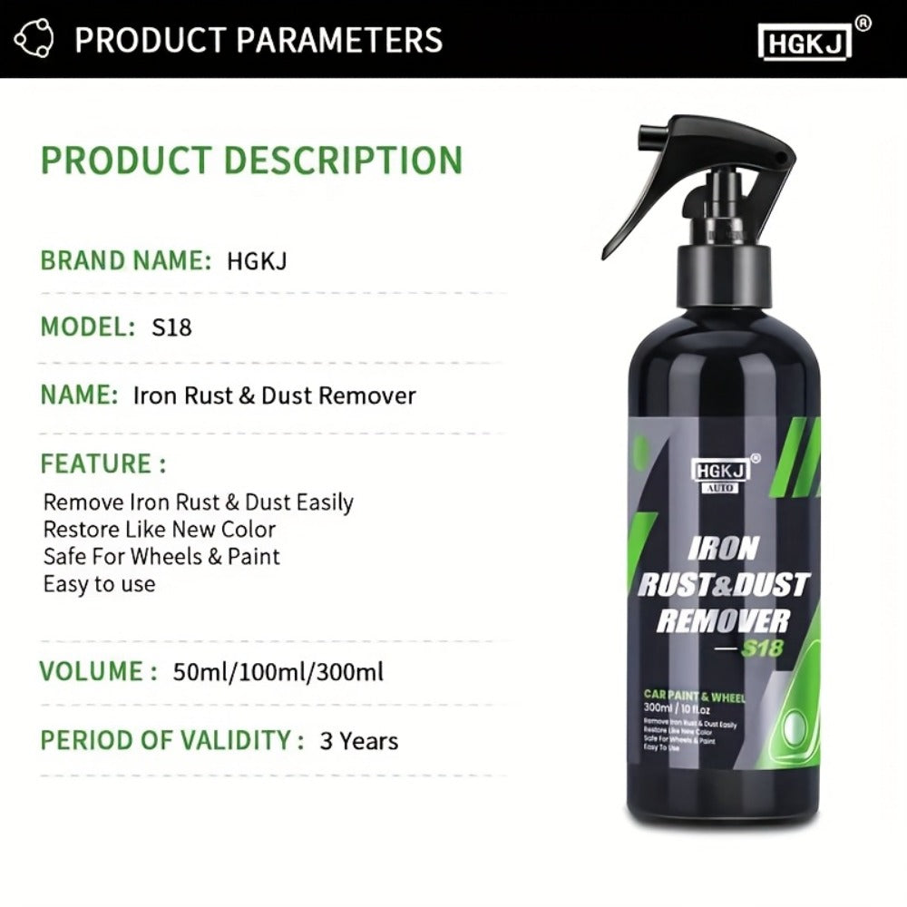 Rust Remover Spray Multi-Surface - Powerful Rust Dissolver for Car, Metal, Tile for Home Cooking, Dining and Outdoor Meals