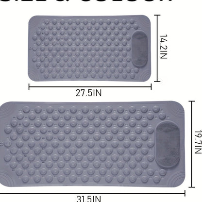 Non-Slip Bath Mat with Massage Texture Extra Large Shower Tub Mat Anti-Slip Bathtub Mat