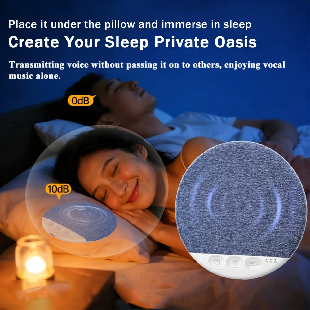 Sleep Pillow Speaker Wireless White Noise Machine with Rain Ocean Sounds, 2-Pack 49g Sleep Headphones
