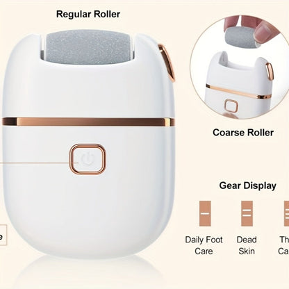 Rechargeable Electric Callus Remover with Three Replacement Heads, Two Speeds and USB Charging