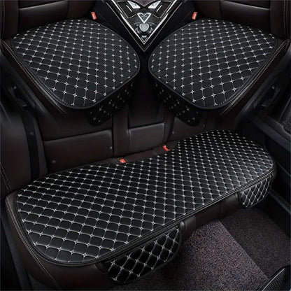 Car Seat Cover Rear Bench Protector with Source-Listed Water-Resistant Surface in Black or Red