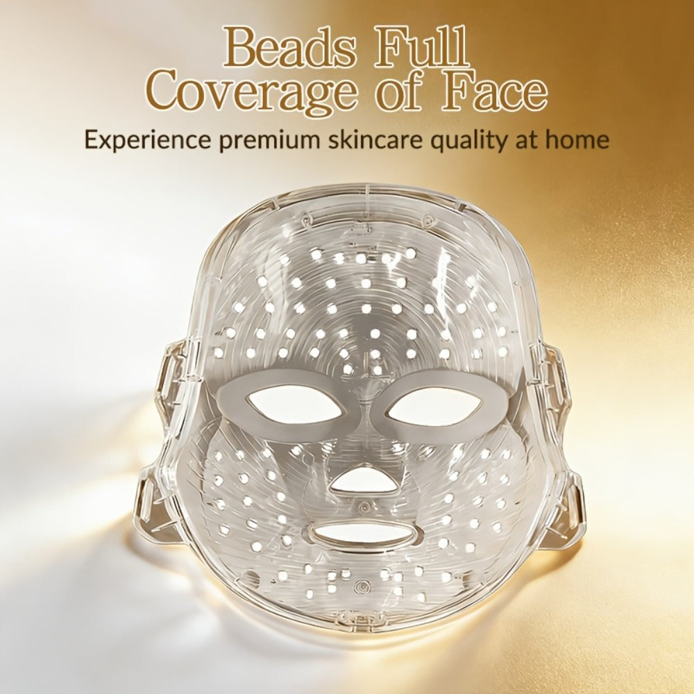 LED Facial Beauty Device 7-Color Light Therapy Portable At-Home Skincare Tool — USB Rechargeable Skin Rejuvenation Anti-Aging Face Care Gift for Women