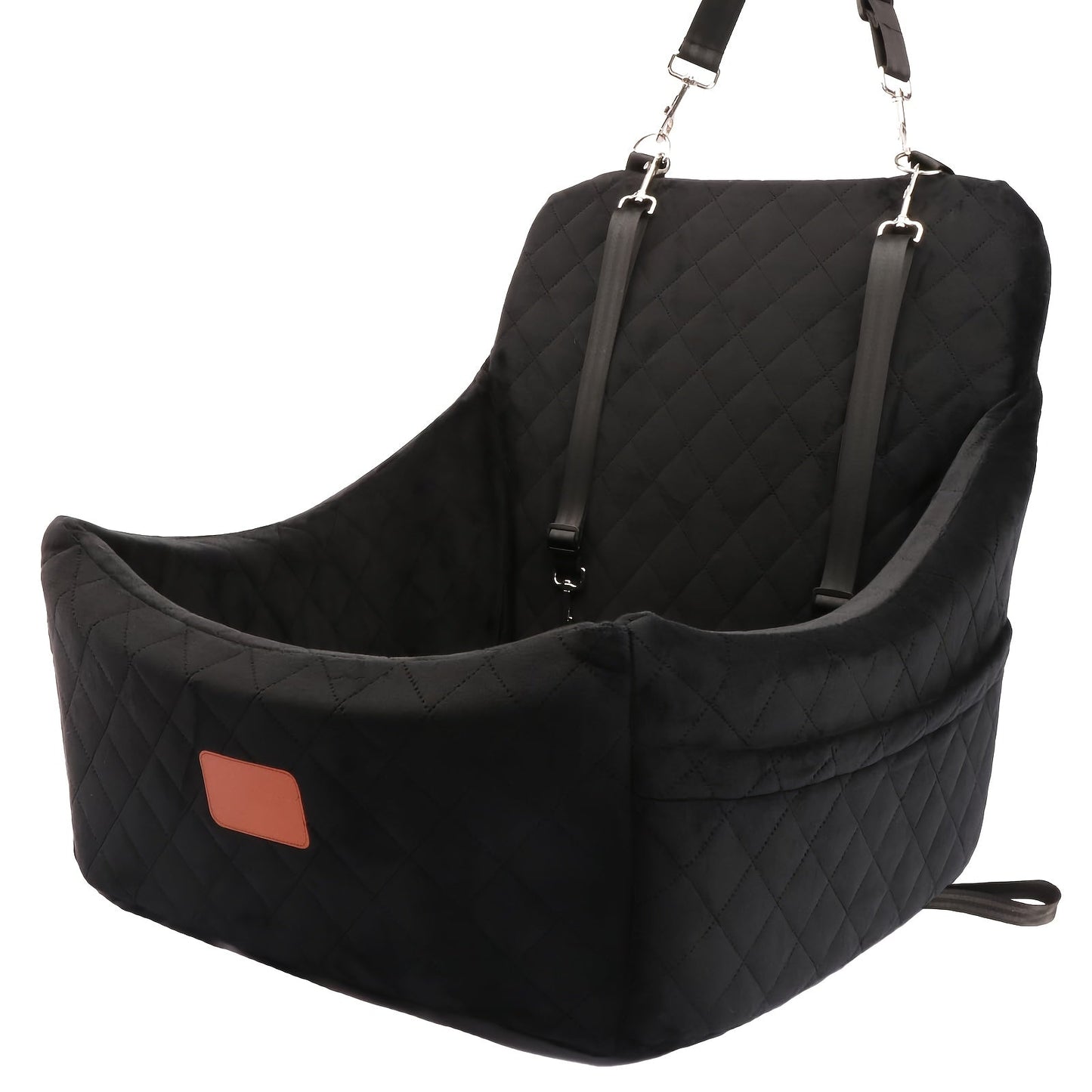 Dog Car Seat for Medium & Large Dogs | Memory Foam Pet Travel Car Bed with Seat Belt Pass-Through, Adjustable Straps, Removable Washable Cover, Harness Channel & 3-Strap Easy Installation, 4 Colors