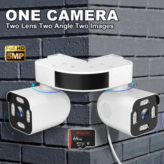 5MP Dual Lens PTZ WiFi Security Camera 360° with AI Motion Detection – Xparkin Full Color Night Vision, Sound & Motion Alerts, Easy Install for Home, Hotel & Commercial Use