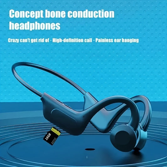 Open Ear Sports Headphones with Microphone 15-Hour Battery True Wireless Bluetooth Earphones for Running Exercising Cycling Gym Workout Awareness Mode