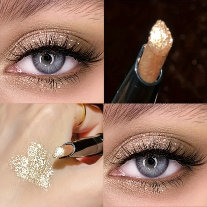 Six-Piece Shimmer Eyeshadow Stick Set in Black Twist-Up Tubes with Exact 6-Pack Checkout Label