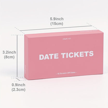42-Piece Date Night Scratch-Off Card Set with Day, Night and Anytime Activity Tickets for Adult Couples