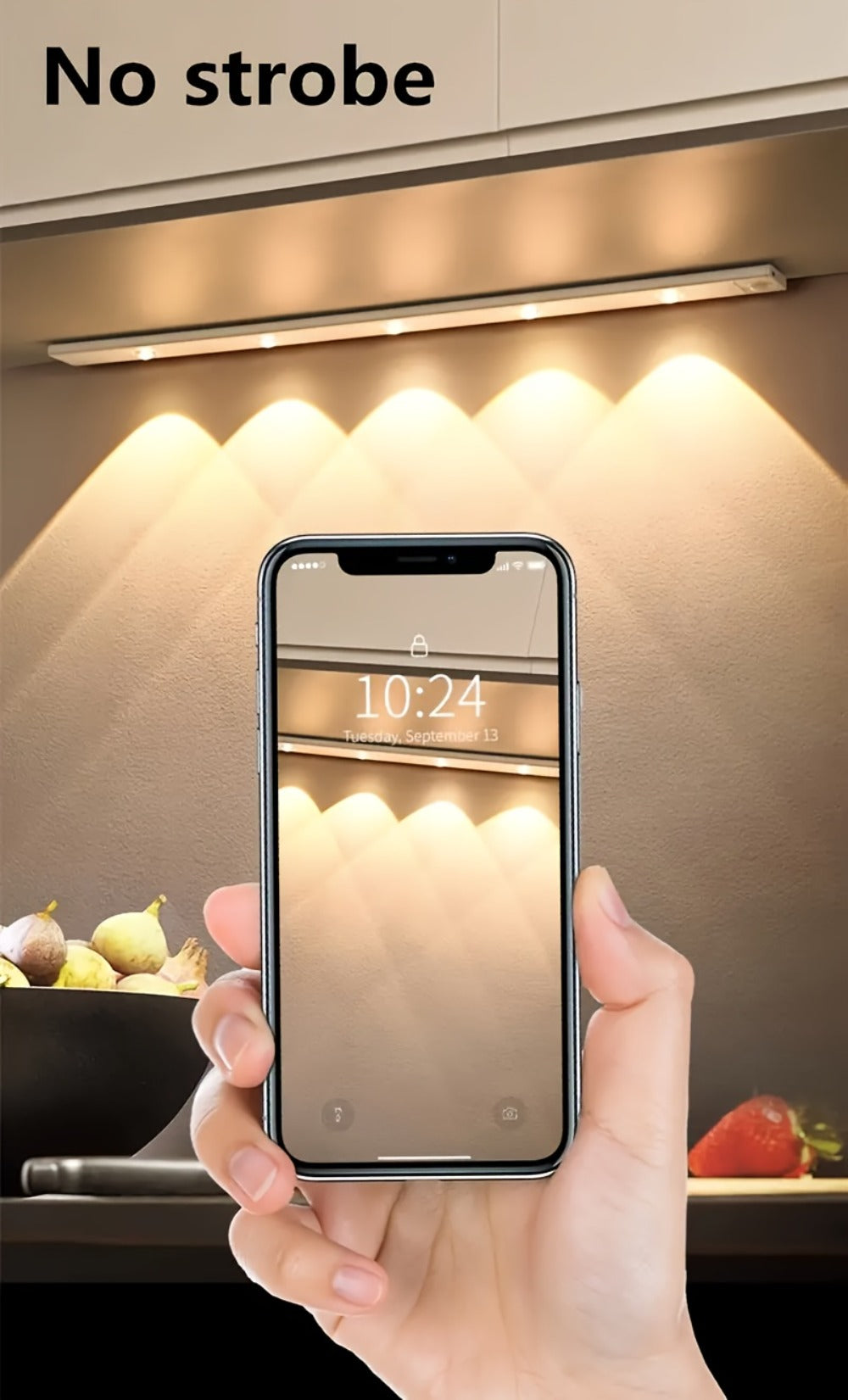 LED Strip Light Motion Sensor Bar with USB Rechargeable Power, Three White Tones, 20–50cm Sizes and One or Two Packs