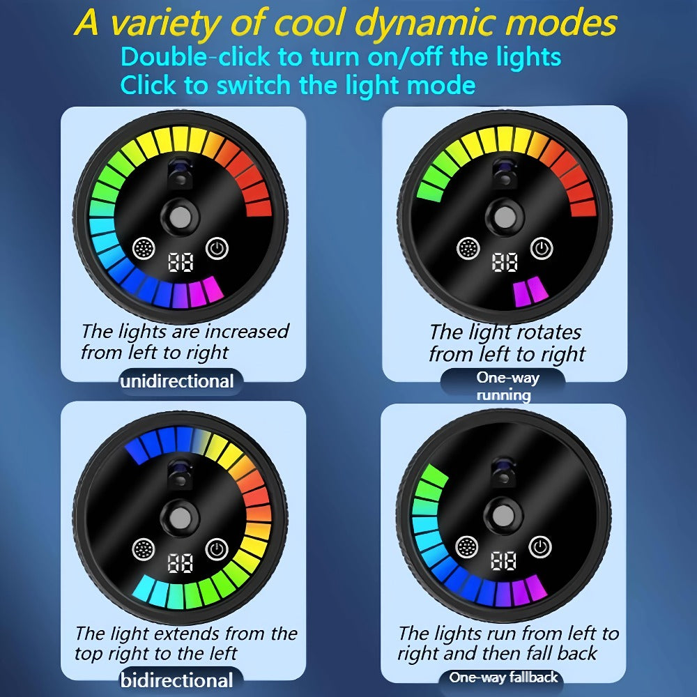 Car Aromatherapy Diffuser with Dynamic Light Show & Starry Sky Mode – Adjustable Scent Intensity, USB Rechargeable, Eliminates Odors, Gardenia, Lavender, Marine & Cologne Scents