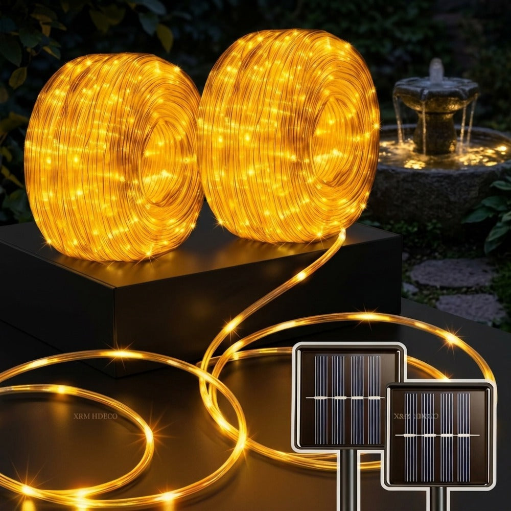 String Lights, Solar Flexible Fairy Lights with 50, 200 or 300 LEDs, Three Lengths and Four Color Options