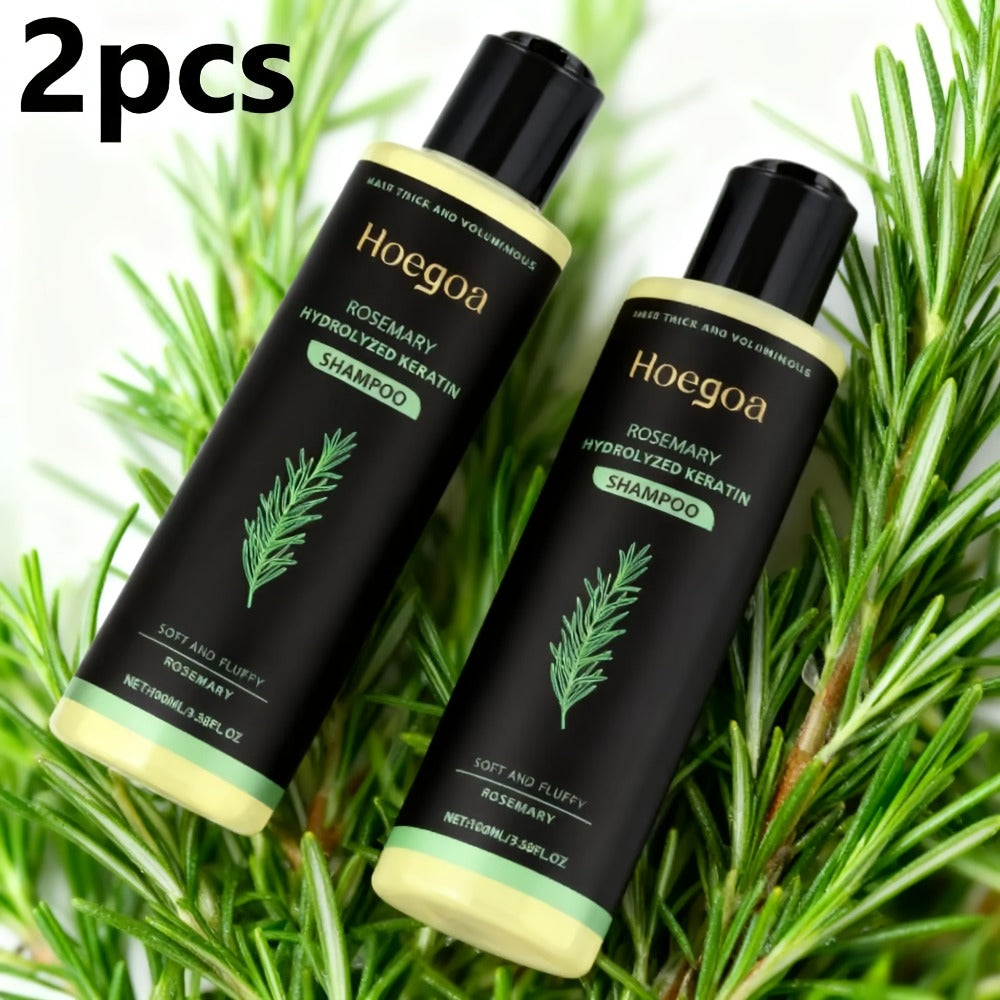 Rosemary Shampoo 2 Pack for Women & Men – Deep Cleansing Strengthening Hair Care with Rosemary Extract, Vitamin C, Vitamin E & Keratin, Moisturizing Frizz-Free Smooth Shiny Results All Hair Types