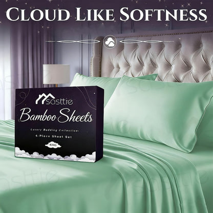 Four-Piece Sheet Set with Flat Sheet, Fitted Sheet, Two Pillowcases and 48 Exact Color-Size Options