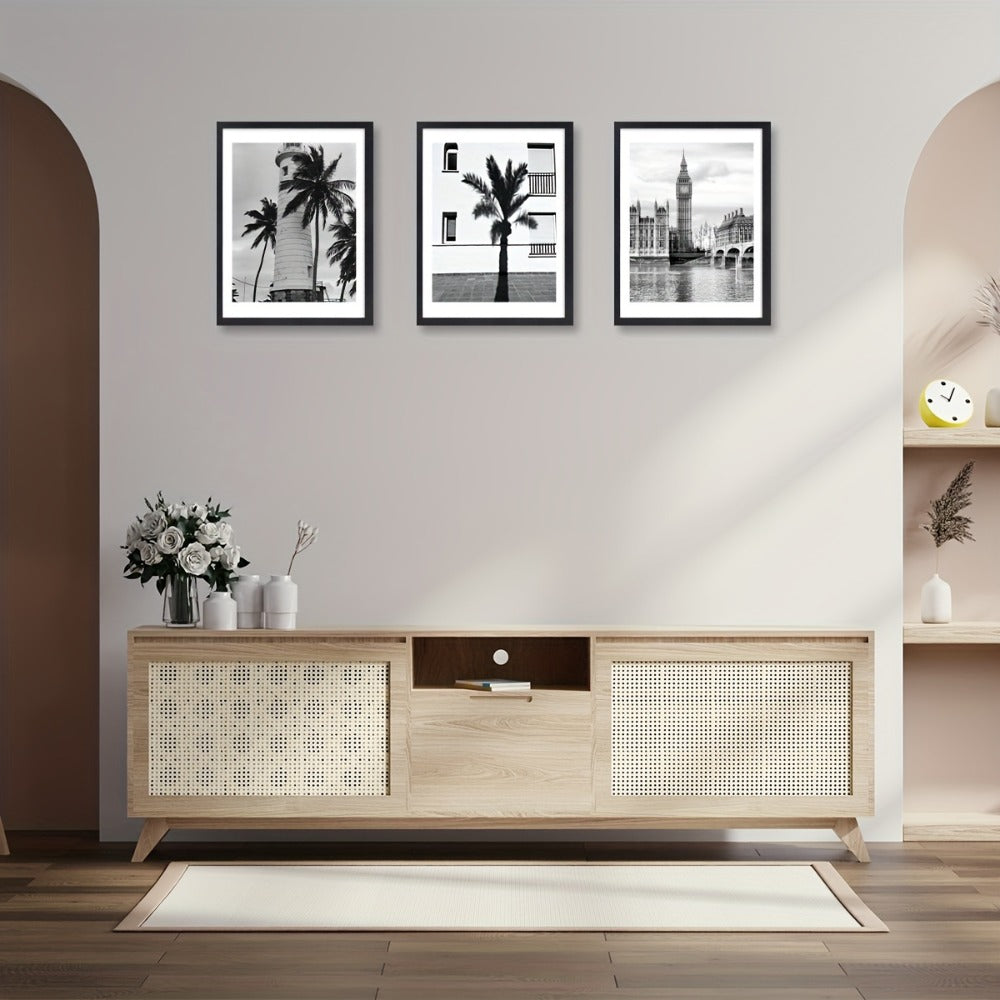 Three-Piece 12 x 16-Inch Wall Picture Frame Set in Black, White, Gold and Four Wood-Tone Finishes