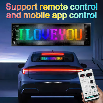 Programmable LED Car Sign, Flexible App & Remote-Controlled Scrolling Display for Rear Window, Storefront & Events
