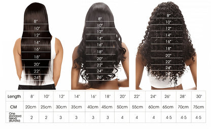 4x4 Lace Closure Straight Human Hair Wig in Natural Black with 12, 22 or 28 Inch Options for Women