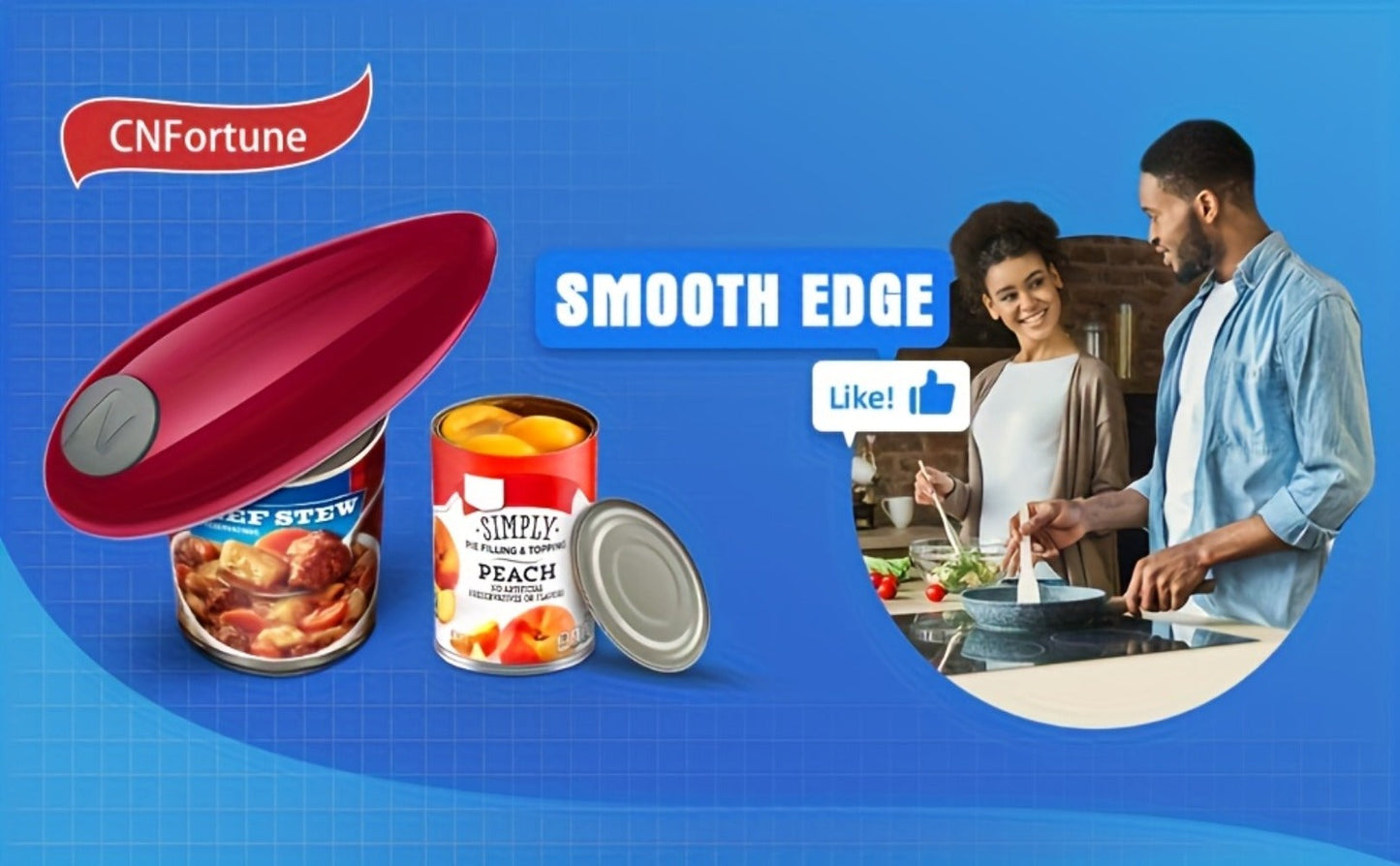 Cordless One-Touch Can Opener in Two Models: Black Big Helper or Red Master Opener Selection