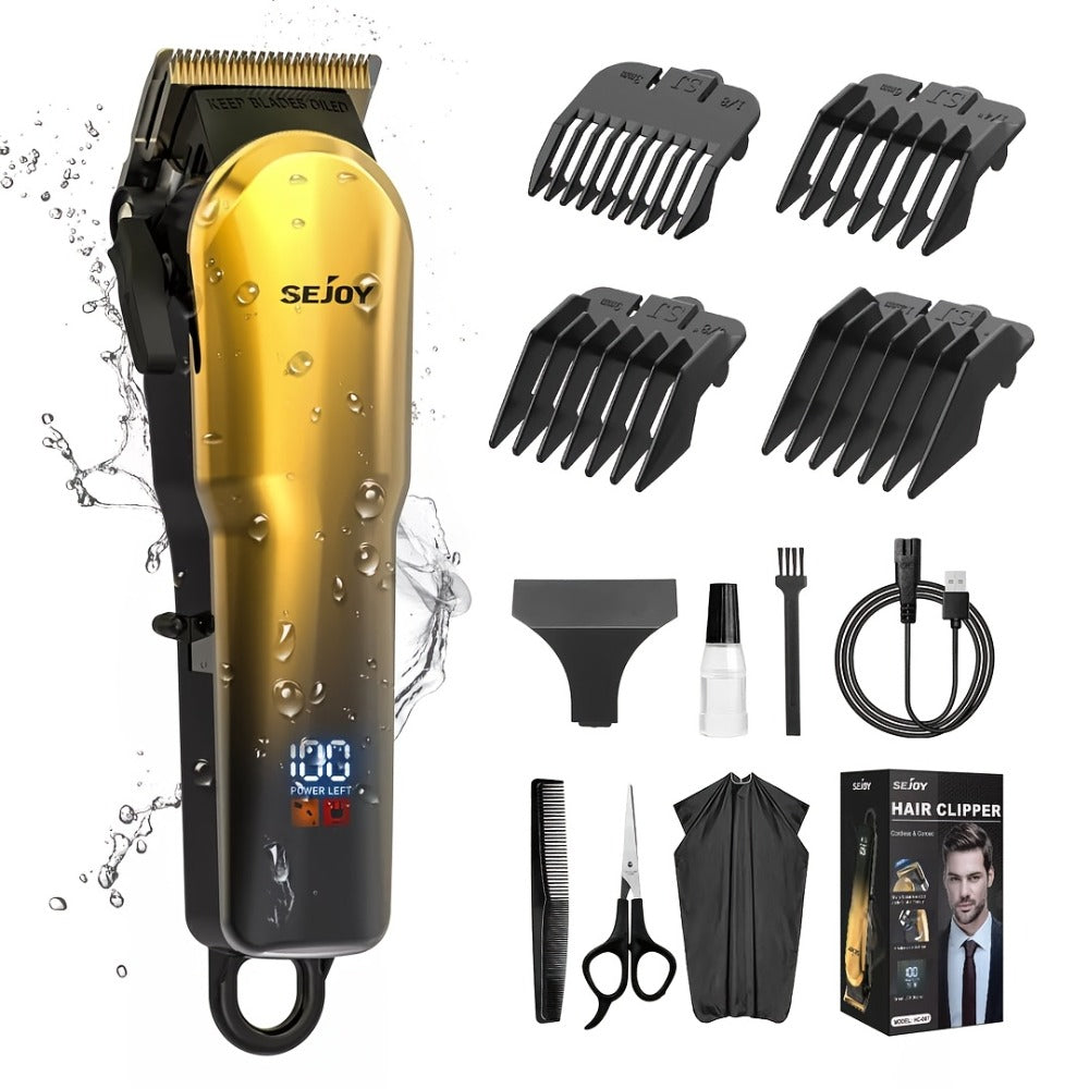 Hair Clipper Seacol Cordless Clipper Configurations with LED Displays, USB Charging and Guide Comb Accessories