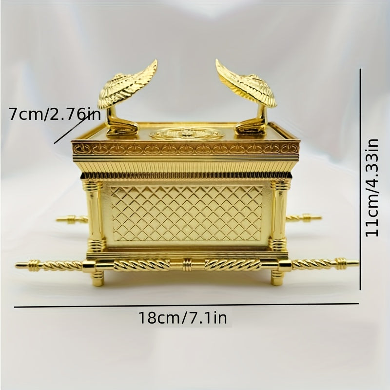 Ark of the Covenant Tabletop Figurine in Medium or Large Sizes with One- or Two-Piece Gold-Tone Options