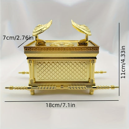 Ark of the Covenant Tabletop Figurine in Medium or Large Sizes with One- or Two-Piece Gold-Tone Options