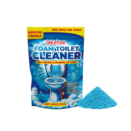 Toilet Cleaning Powder with Foam – Odor Removal, Stain Dissolving & Pipe Unclogging Bathroom Cleaner