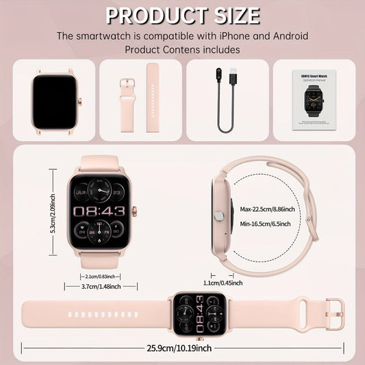 Smartwatch – with Built-in Alexa FAWEIO 1.8" HD Touch Screen, Bluetooth Calling, 100+ Sport Modes, Fitness Tracker Heart Rate Sleep…