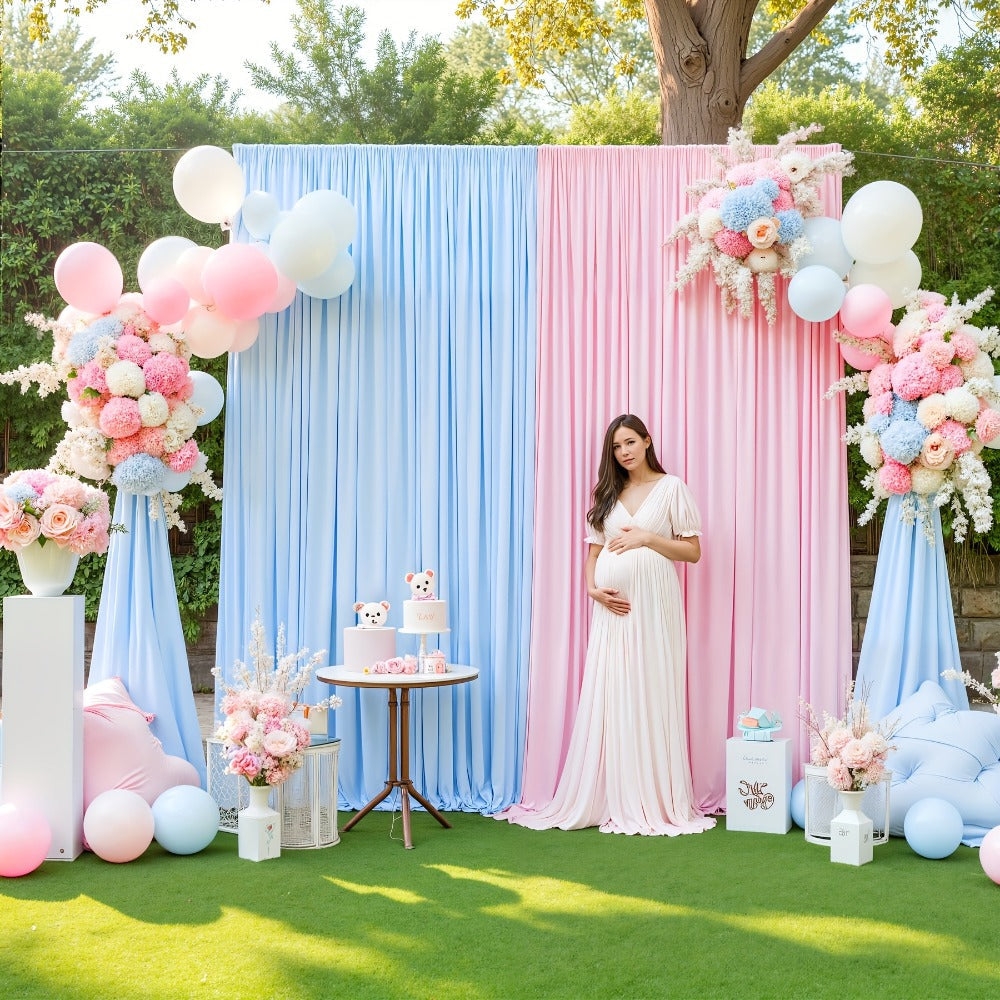 Two-Piece Photography Backdrop Curtain Set with 150 cm Width and 215 cm or 300 cm Height Options