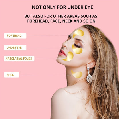 Glitter Under-Eye Patch Set with Pink, Purple and Gold Crescent Pads in a 12-Pair Checkout Pack