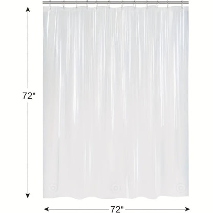 Clear Shower Curtain PEVA 8G Rust Proof Grommets 72x72 Inch - Premium Transparent Waterproof Modern Bathroom Curtain | Single or Set 2 | Easy Clean Smooth Surface | Bathroom Accessories Home Decor