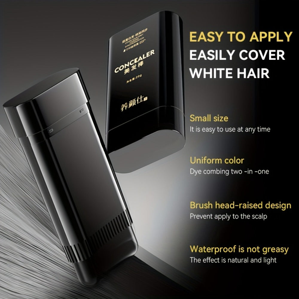 Instant Gray Root Concealer Hair Color Stick with Comb Applicator in Five Shade Options for Daily Use