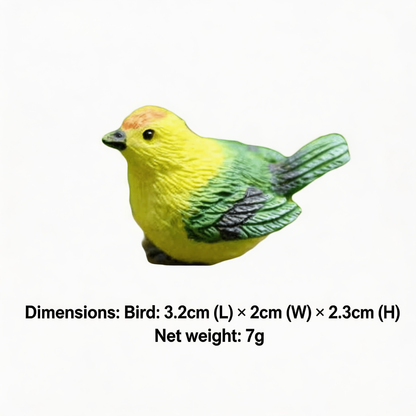 Two-Piece Woven Hanging Bird Nest Set with Round Openings and Optional Pair of Decorative Bird Figures